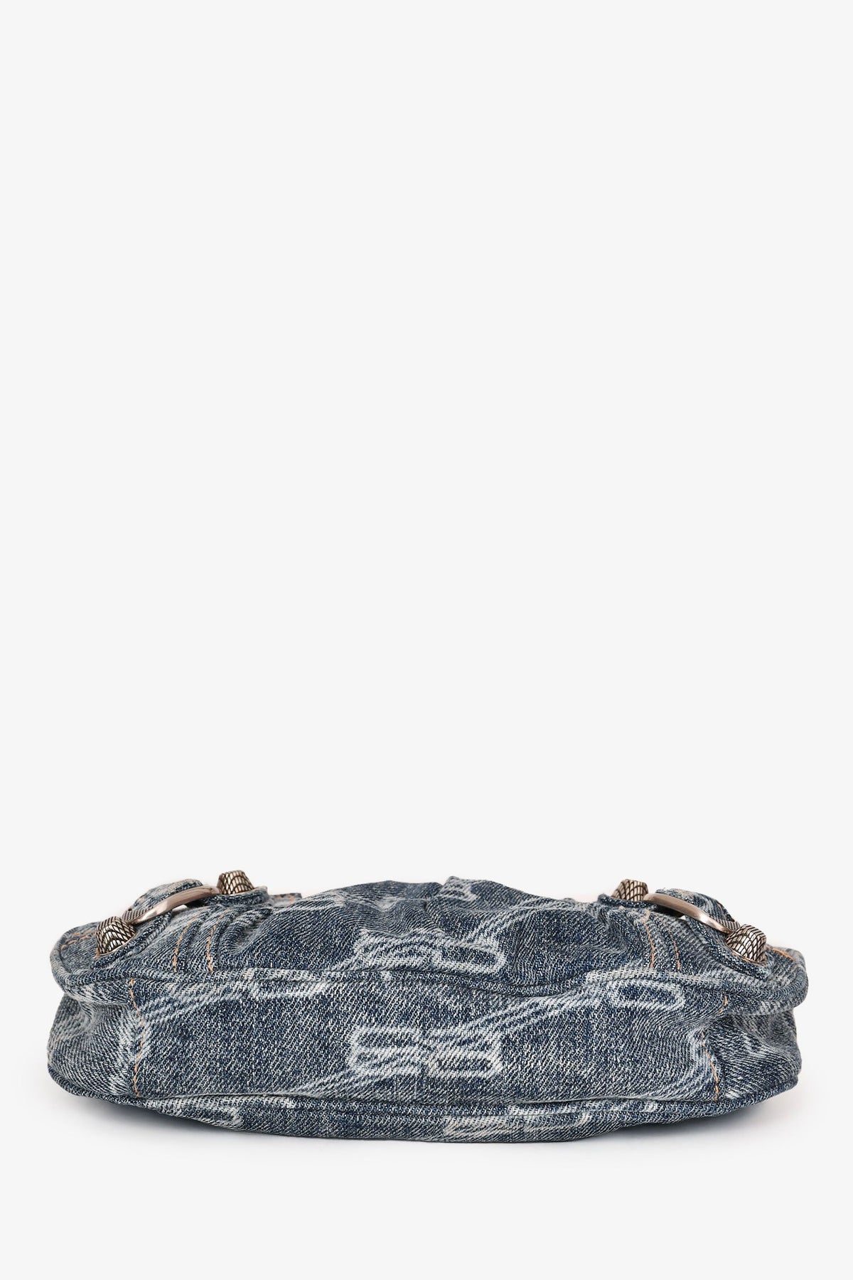 Balenciaga Denim Le Cagole Mini BB Cagoule Bag