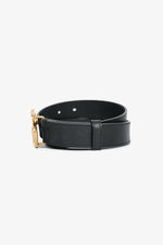 Gucci Black Leather Marmont Thin GG Belt Size 70