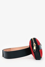 Gucci Red/Black Suede/Leather Ophidia Belt Bag