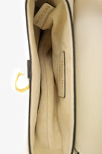 Christian Dior 2019 White Grained Leather Mini Saddle Bag