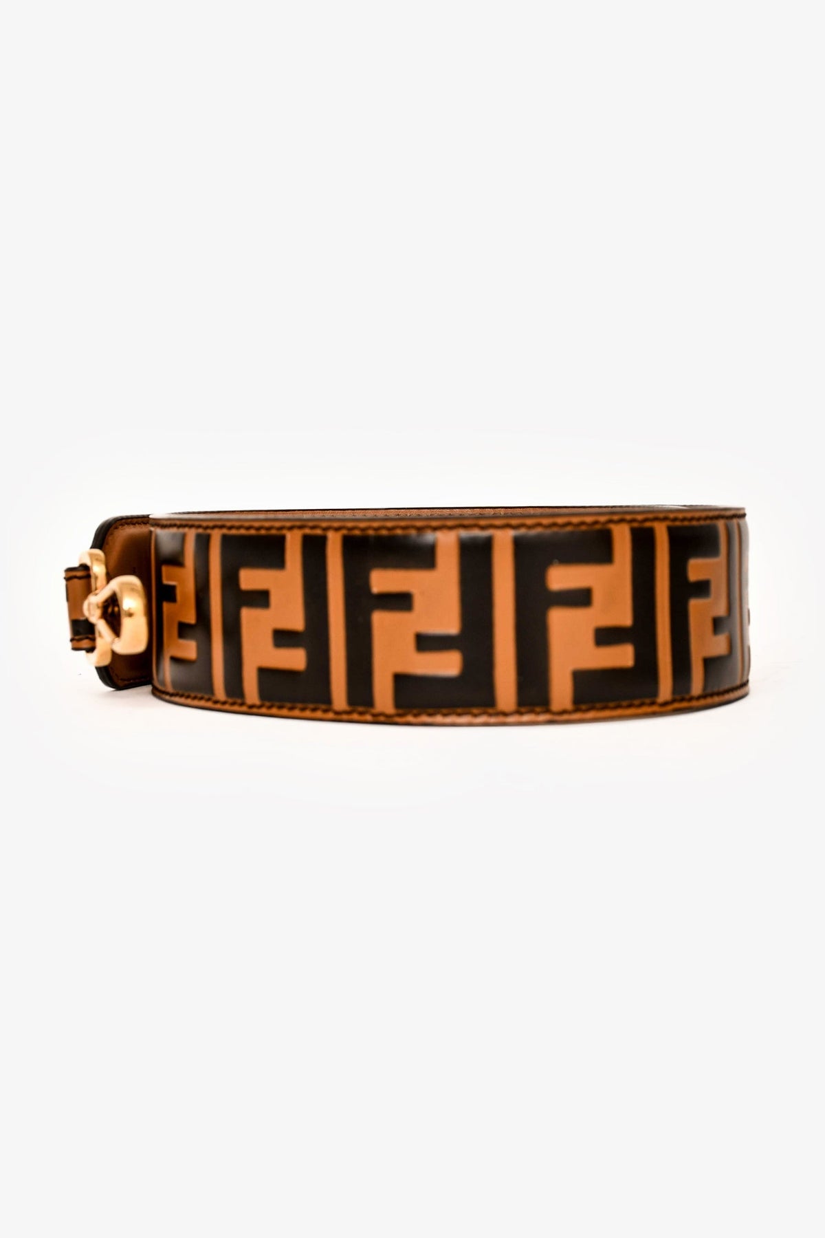 Fendi Brown/Black Zucca Print Bag Strap