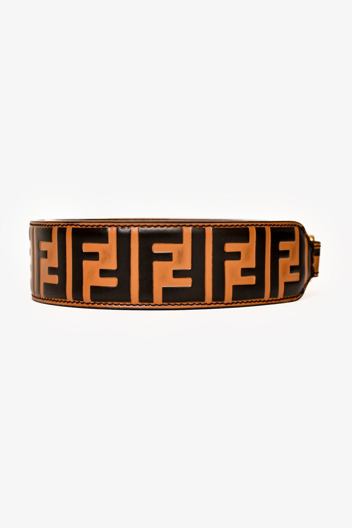 Fendi Brown/Black Zucca Print Bag Strap