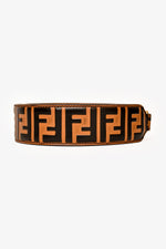 Fendi Brown/Black Zucca Print Bag Strap