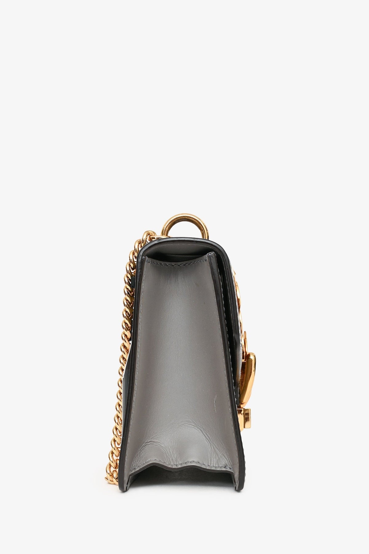 Gucci Grey Leather Sylvie Shoulder Bag