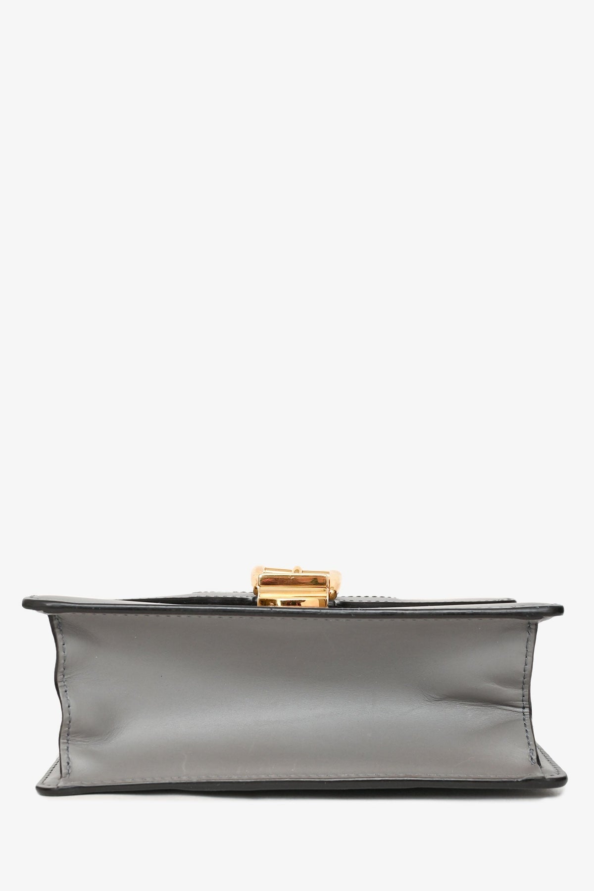 Gucci Grey Leather Sylvie Shoulder Bag