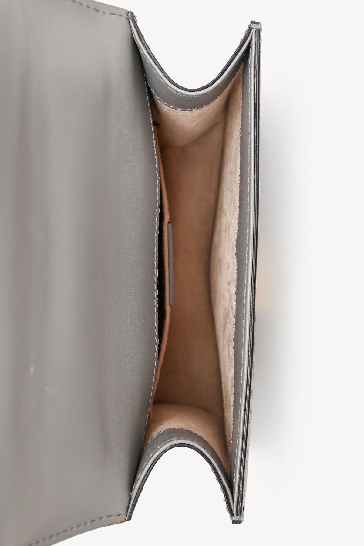 Gucci Grey Leather Sylvie Shoulder Bag