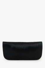 Gucci Black Satin Diamante Embellished 1973 'GG' Clutch