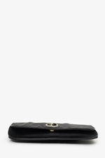 Gucci Black Satin Diamante Embellished 1973 'GG' Clutch
