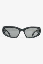 Balenciaga Grey Printed Swift Oval Sunglasses