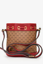 Gucci X Doreamon Brown/Red Canvas/Leather GG Supreme Mini Bucket Bag