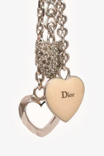 Christian Dior Silver Tone Crystal Embellished Pendant Earrings