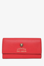 Gucci Red Leather Continental 'L'aveugle Par Amour' Wallet