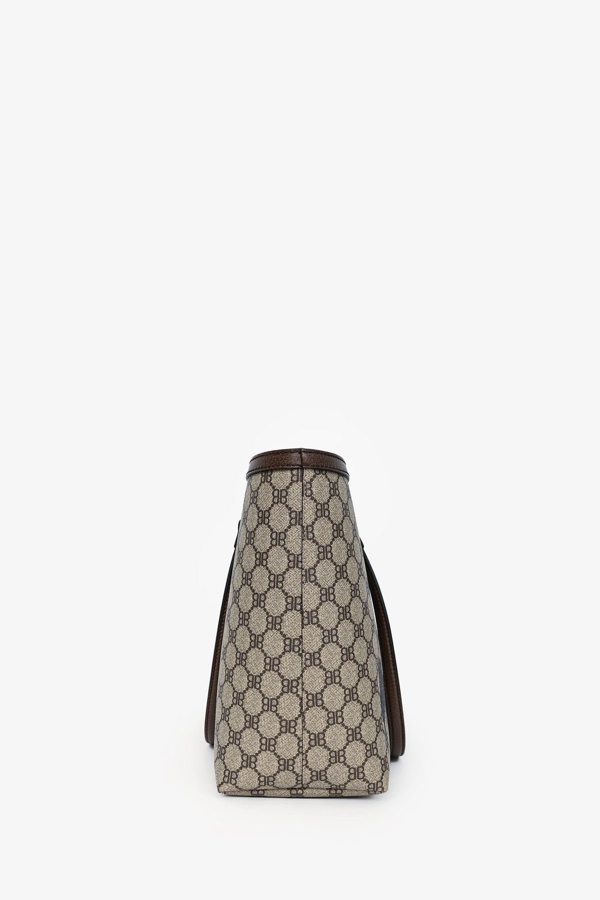 Gucci X Balenciaga Brown BB Supreme Ophidia 'This is Not a Gucci Bag' Printed Shopping Tote