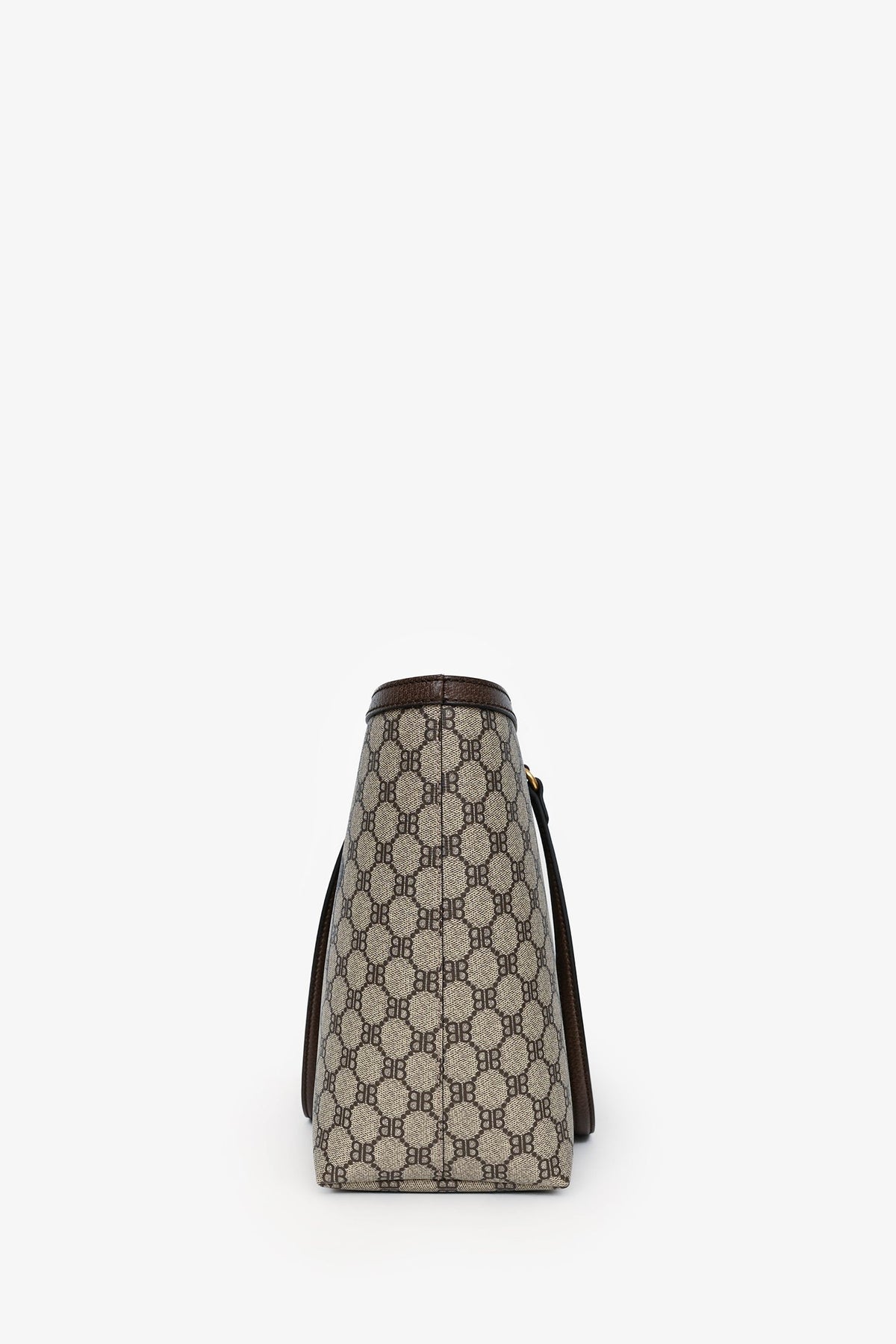 Gucci X Balenciaga Brown BB Supreme Ophidia 'This is Not a Gucci Bag' Printed Shopping Tote