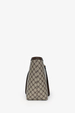 Gucci X Balenciaga Brown BB Supreme Ophidia 'This is Not a Gucci Bag' Printed Shopping Tote