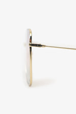 Christian Dior Gold Square Frame Oversized Sunglasses