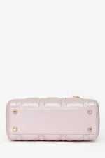 Christian Dior Pink Shimmer Cannage Leather Mini 'Lady Dior 'Top Handle with Strap (As Is)
