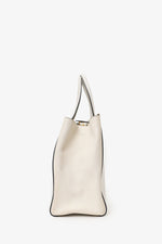 Fendi White Leather Medium 2Jours Top Handle (As Is)