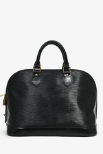 Louis Vuitton 1998 Black Epi Leather Alma MM Top Handle