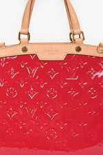 Louis Vuitton 2012 Magenta Vernis Monogram Brea MM Top Handle with Strap
