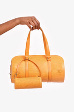 Louis Vuitton 2003 Yellow Epi Leather 'Soufflot Duo' Papillon Shoulder Bag