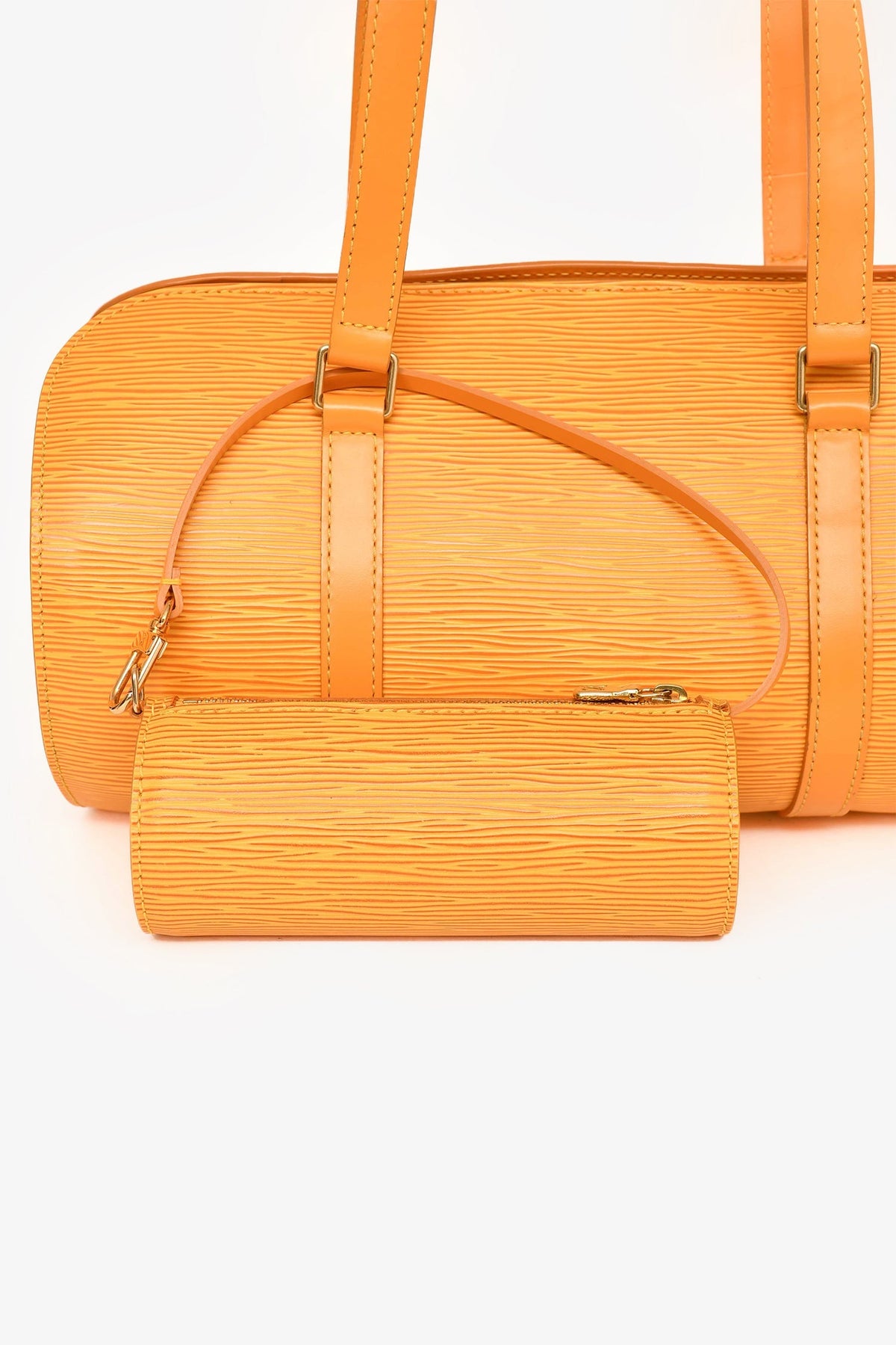 Louis Vuitton 2003 Yellow Epi Leather 'Soufflot Duo' Papillon Shoulder Bag