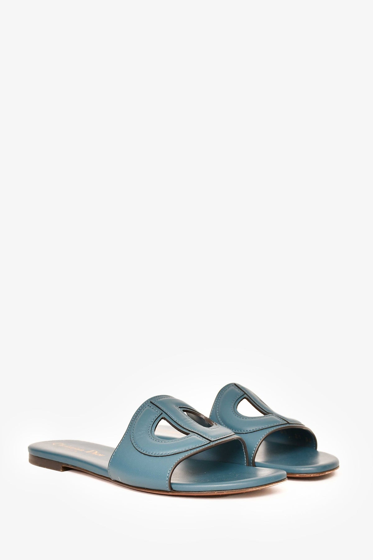 Christian Dior Teal 'D Club' Sandals Size 35