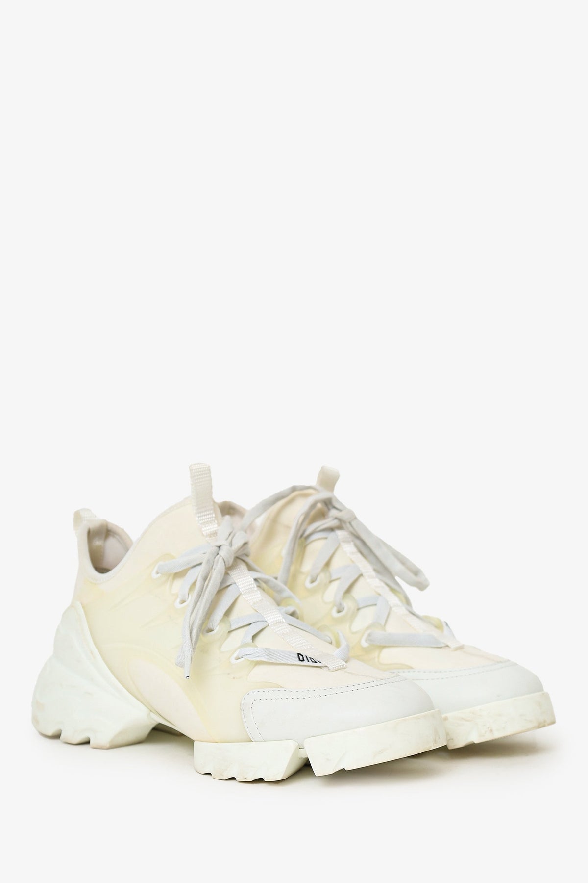 Christian Dior White D Connect Sneakers Size 37