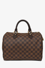 Louis Vuitton 2018 Brown Canvas/Leather Damier Ebene Speedy 30