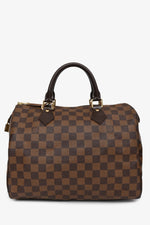 Louis Vuitton 2018 Brown Canvas/Leather Damier Ebene Speedy 30