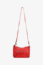 Balenciaga Red Leather 'Sac+Mirior' Crossbody Bag