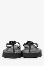 Gucci Black GG Logo Flip Flops Size 40