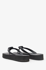 Gucci Black GG Logo Flip Flops Size 40