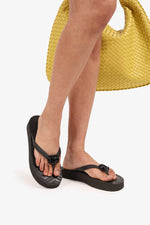 Gucci Black GG Logo Flip Flops Size 40