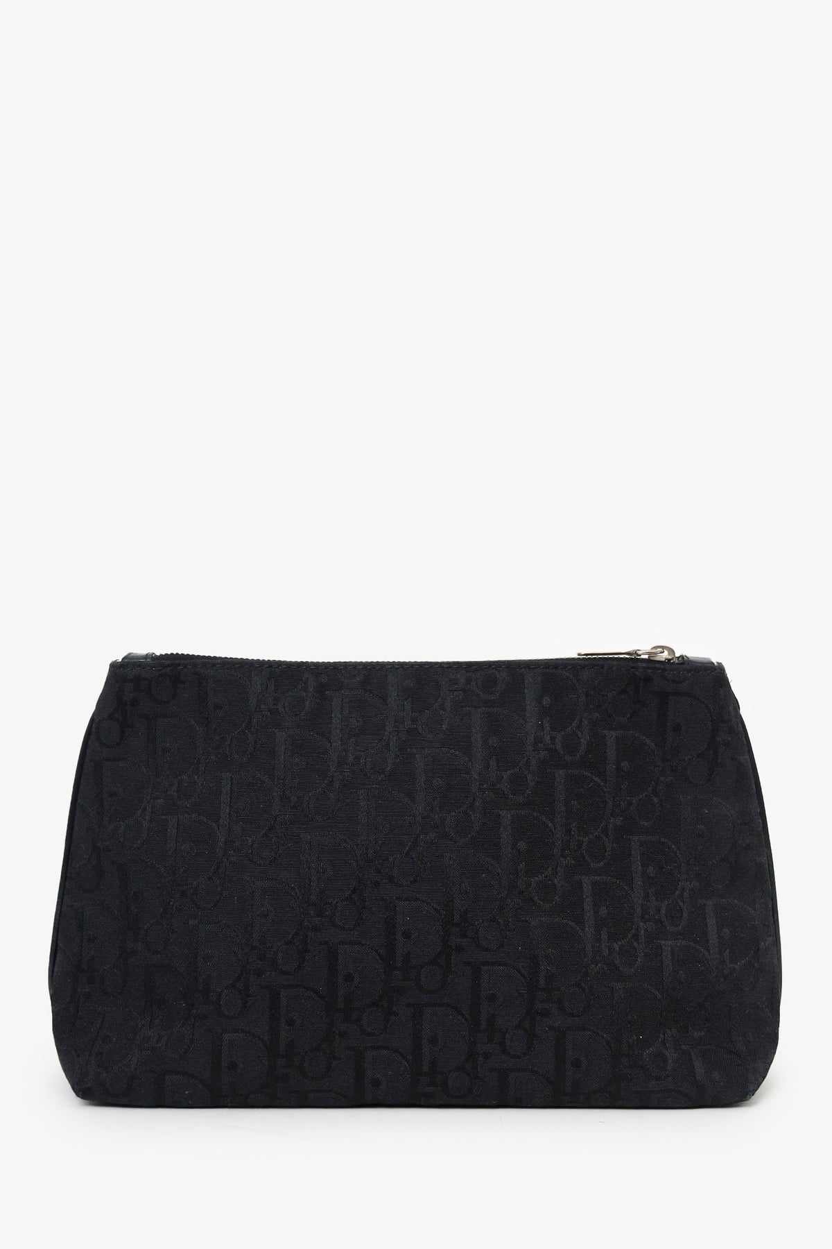 Christian Dior 2006 Black Oblique Trotter Canvas Clutch