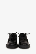 Christian Dior Black Leather Derby Boat Shoes Size 37