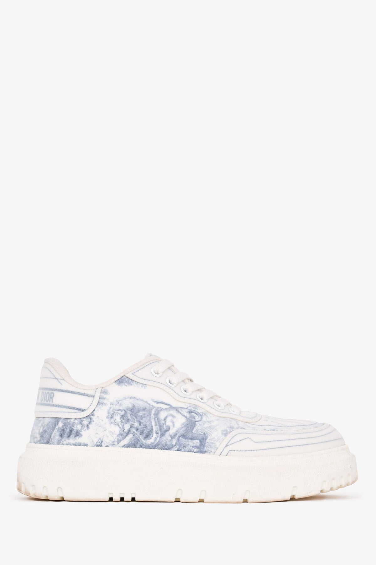 Christian Dior White/Blue 'Dior Addict' Sneakers Size 37