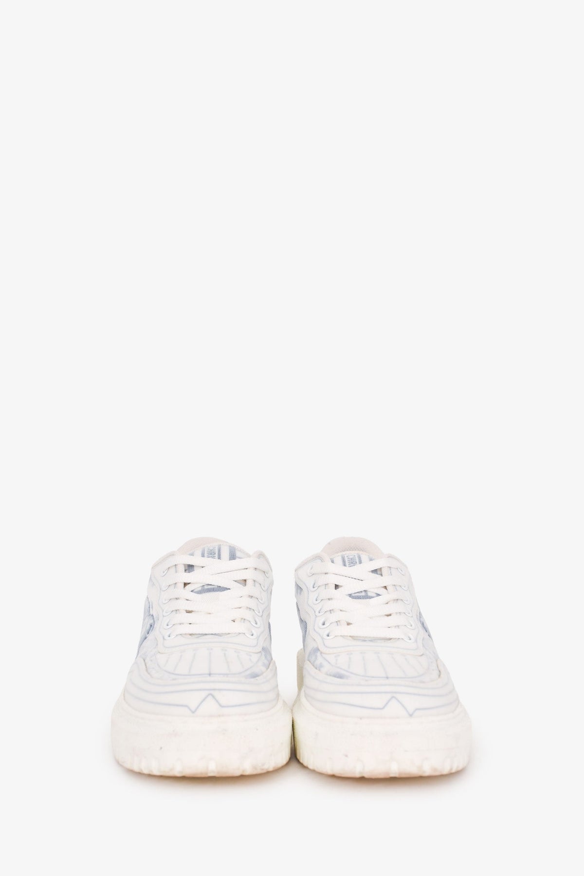 Christian Dior White/Blue 'Dior Addict' Sneakers Size 37