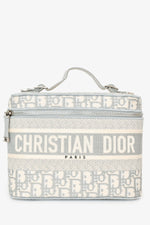 Christian Dior Grey Oblique Monogram Dior travel Vanity Case