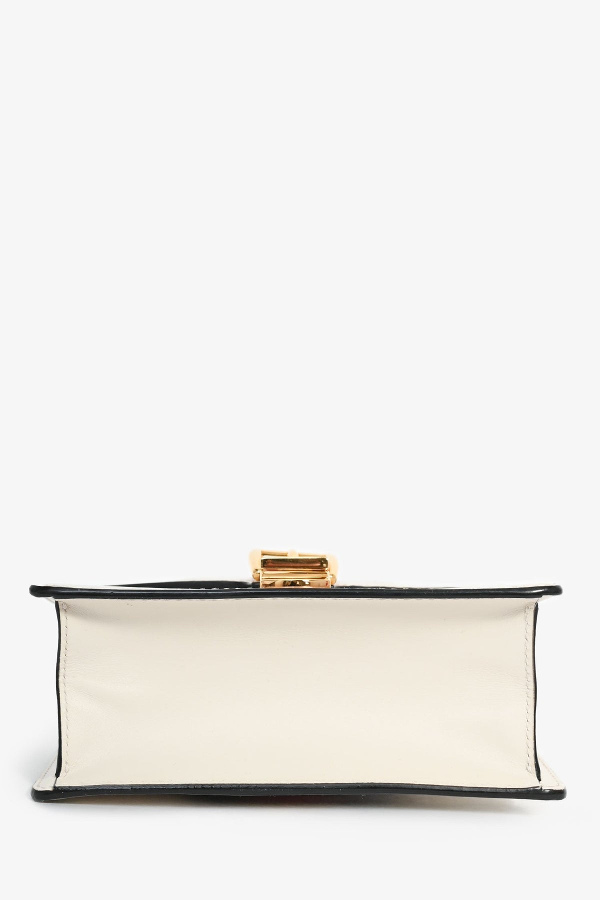 Gucci Cream Leather Web Mini Sylvie Chain Bag