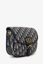 Dior Navy Blue Canvas Oblique Bobby Crossbody