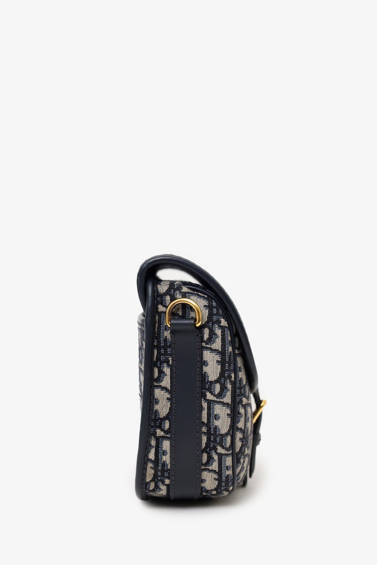 Dior Navy Blue Canvas Oblique Bobby Crossbody