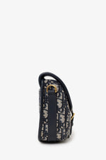 Dior Navy Blue Canvas Oblique Bobby Crossbody