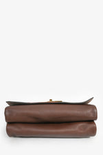 Fendi Brown/Red Leather 'Claudia' Shoulder Bag (As Is)