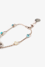 Gucci 925 Sterling Silver Double G Flower Chain Bracelet