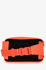 Gucci Neon Orange Leather GG Marmont Belt Bag