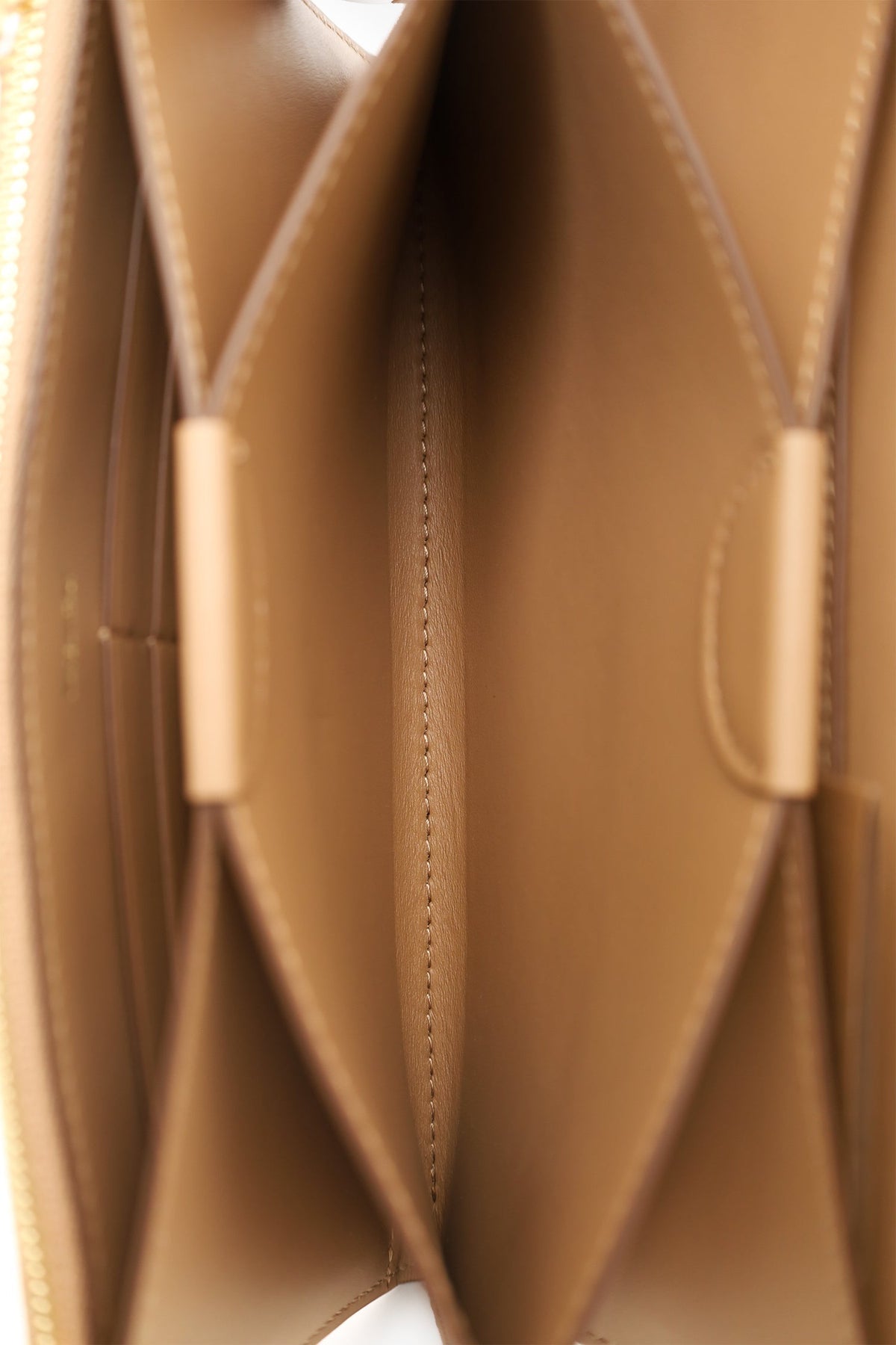 Burberry Brown Leather 'TB' Embossed Hazelmere Wallet On Strap