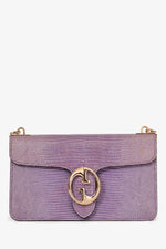 Gucci Purple Lizard Leather 1973 East West Chain Bag