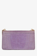 Gucci Purple Lizard Leather 1973 East West Chain Bag