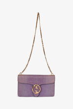 Gucci Purple Lizard Leather 1973 East West Chain Bag